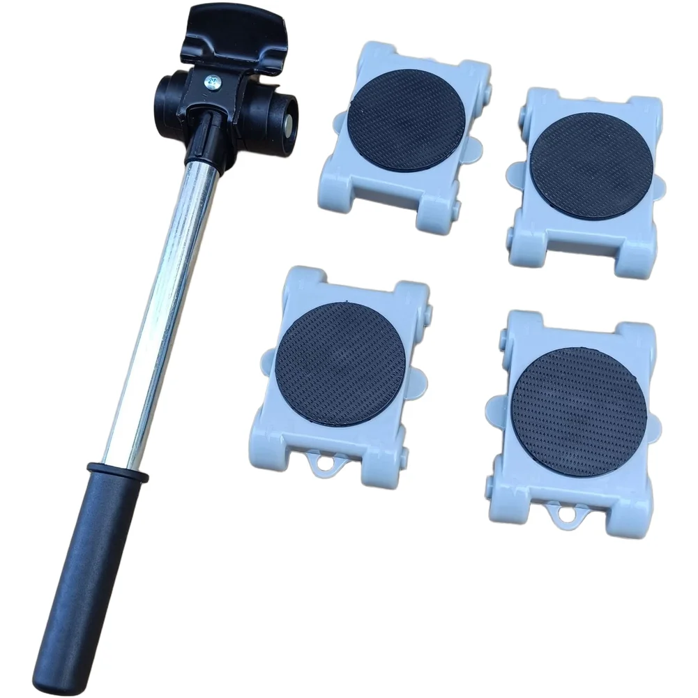 5 Piece Furniture Moving Kit with Compact Design Lightweight PP TPR Carbon Steel Construction for Easy Storage