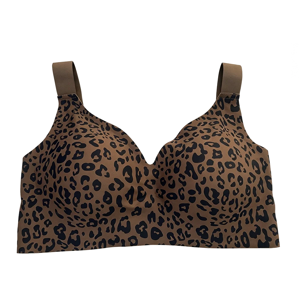 Damen Jelly Plus Size Nahtloser und Bügelloser BH, Stützender Vollschalen-BH, Weich, Bequem und Atmungsaktiv, Drahtloser Push-Up-BH – Detail 8
