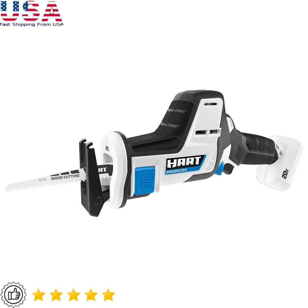 

20V Brushless One-Handed Reciprocating Saw Variable Speed Trigger Compact Design Quick Release Blade Lever Wood Cutting Blade