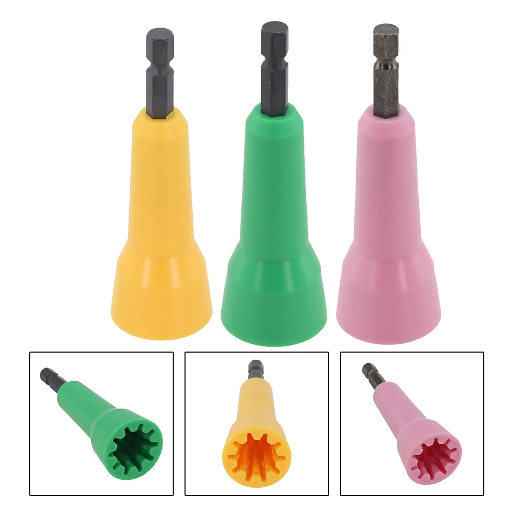 3pcs Electrician Wire Twisting Tools Hex Handle For Power Drill Drivers Hand Tools Wire Connector Driver With 1 / 4 "chuck