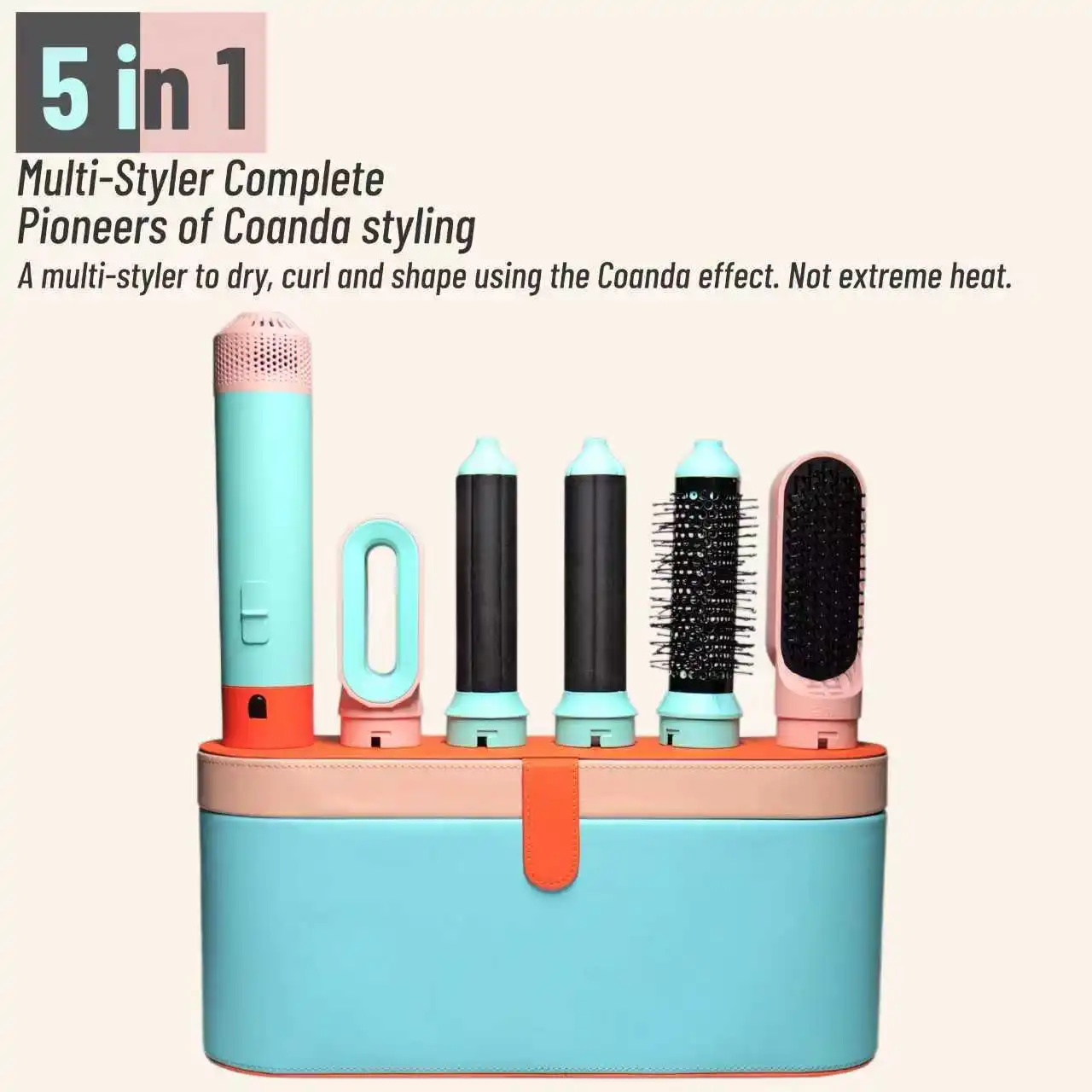 High Speed 5 in 1 Hair Styler With Electric Curling Iron Hair Curler Dryers Curling Rollers Hair Curler Straightening Brush