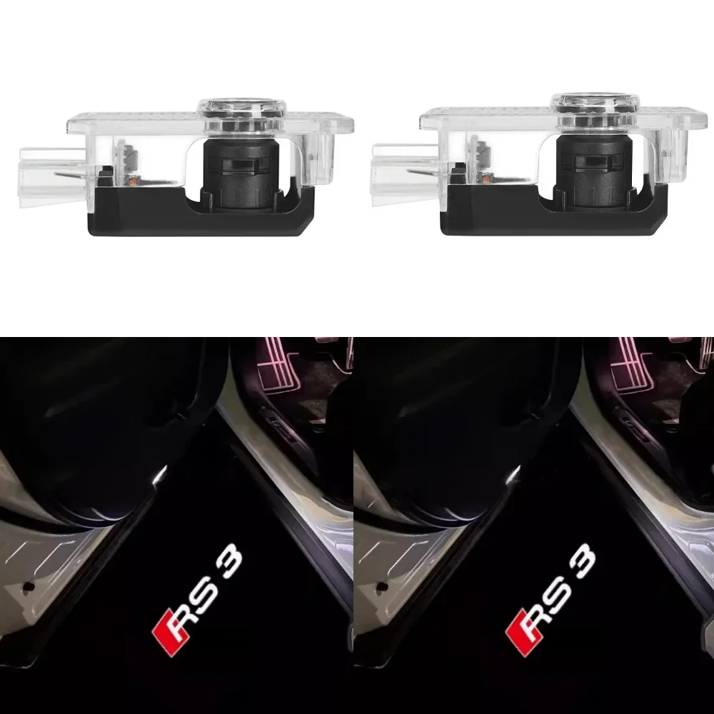 

2pcs RS3 For AUDI Door Light RS3 Ghost Shadow Light AUDI Welcome Light LED Door Courtesy Lamp For AUDI RS3 RS5 Sline Car Style