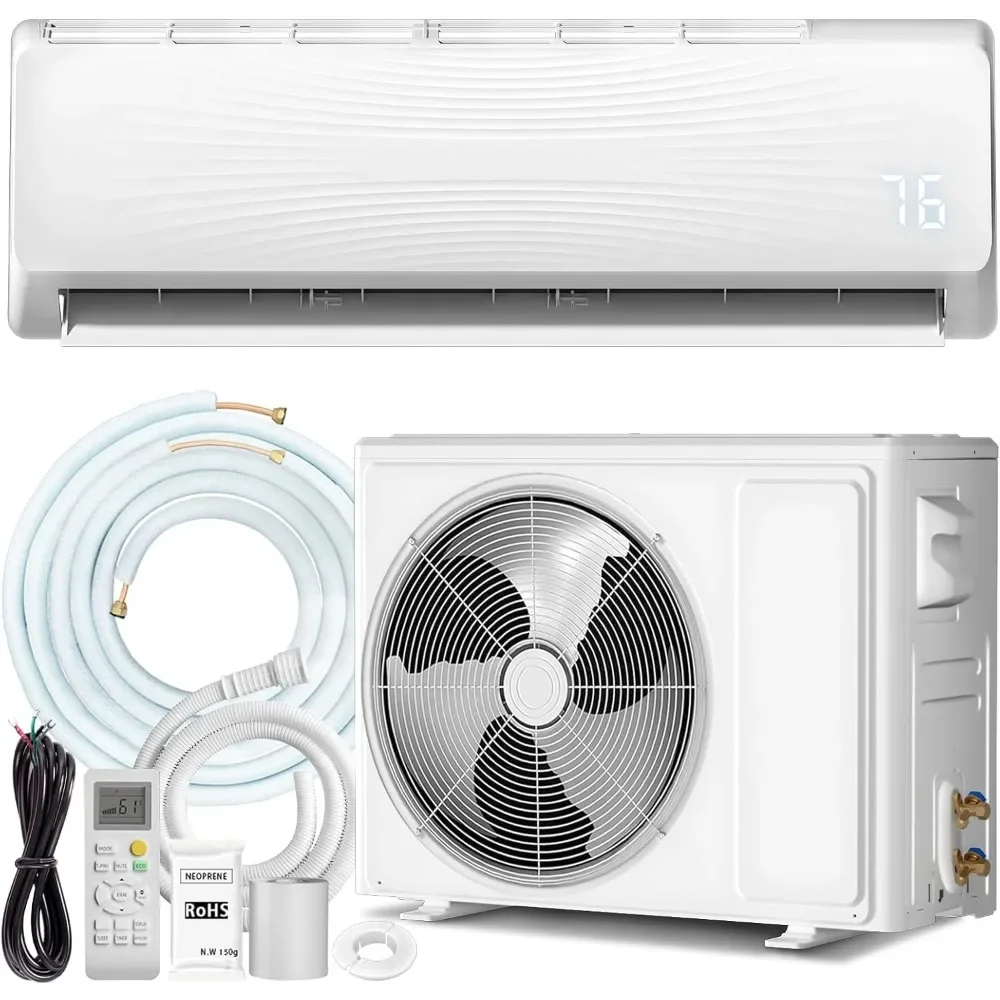 

18000 BTU Mini Split AC/Heating System with Inverter, 19 SEER2 115V Energy Efficient Ductless Wall-Mounted Air Customized
