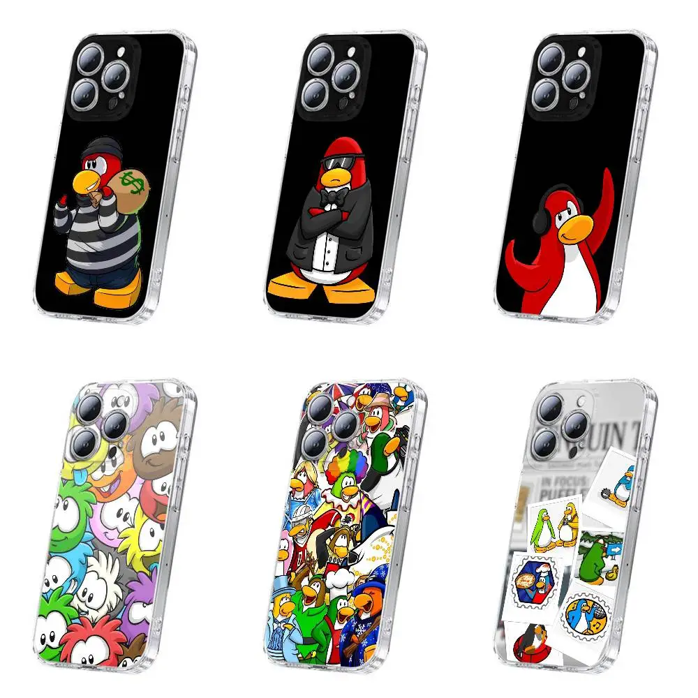 

Game Club Penguin Phone Case For iPhone 17,16,15,14,13,12,11,Plus,Pro,Max,Plus,E,Air,Mini Transparent