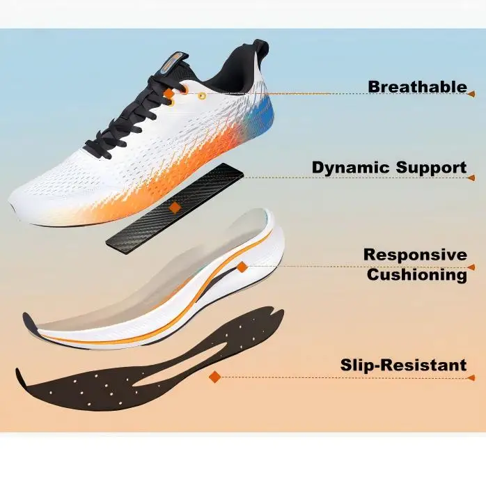 Baasploa Männer Jogging Sport Schuhe Carbon Platte Professionelle Dämpfung Turnschuhe Männlichen Outdoor Atmungsaktive Rutschfeste Laufschuhe – Detail 5