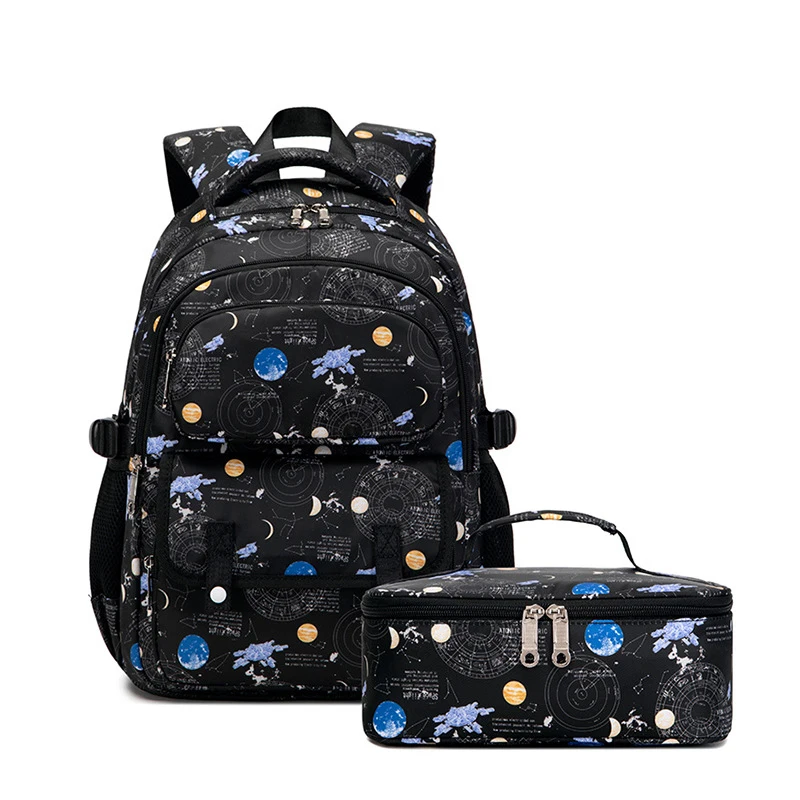 School Bags Child School Backpack For Teenager Boys Starry sky Primary School Bag Waterproof Students Backpack With Lunch box