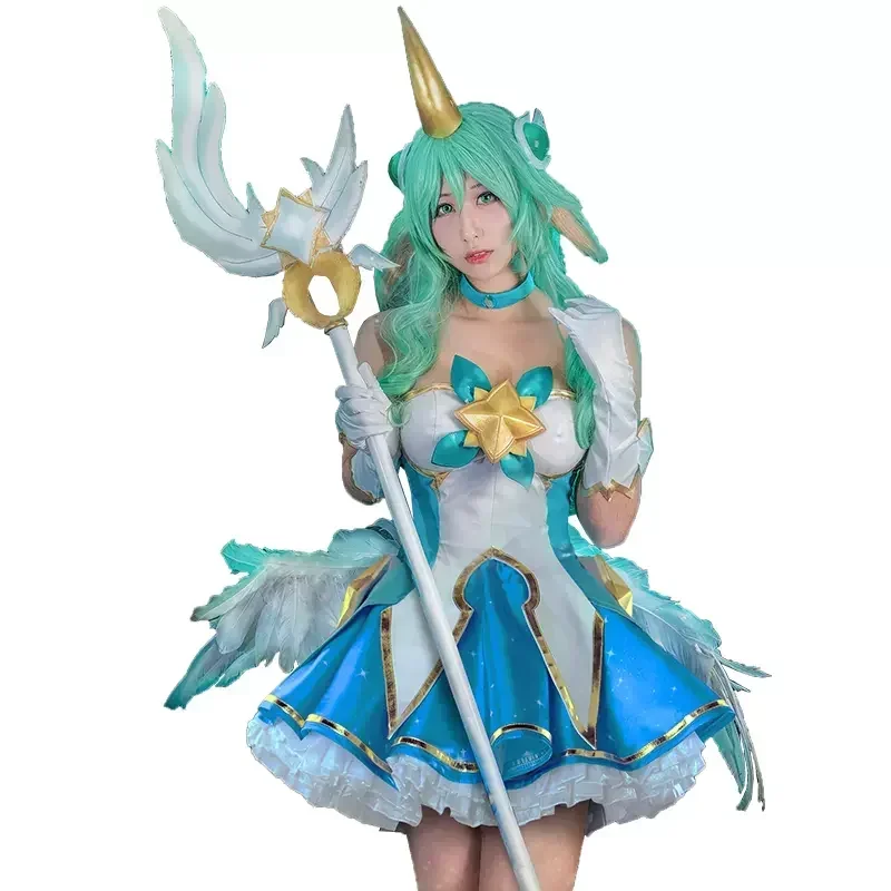 Soraka Cosplay Kostüm LOL Star Guardian Halloween Fancy Stage Performance Requisiten Performance