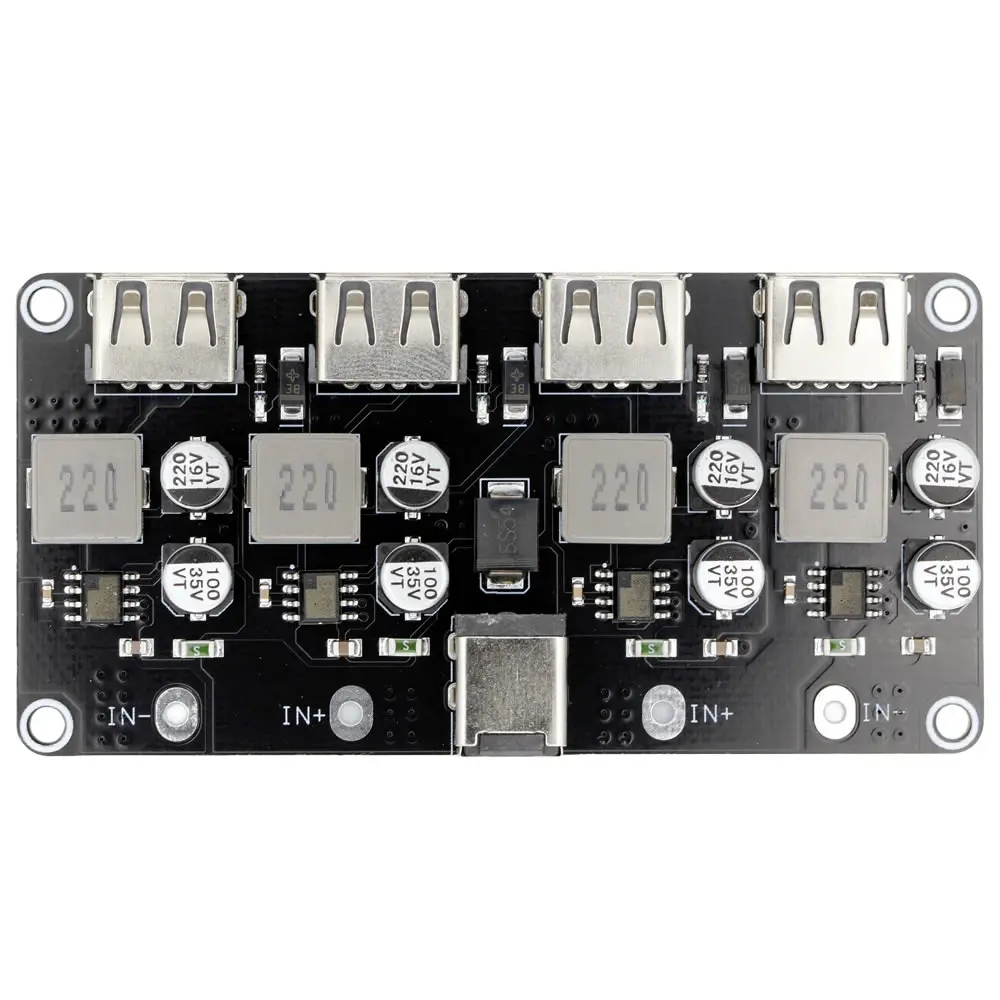 USB QC3.0 QC2.0 DC-DC Buck Converter 4-kanałowy moduł ładowania Step Down 6-32V 9V 12V 24V do szybkiej ładowarki 5V