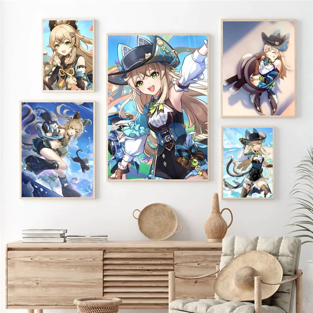 Game Genshin Impact Kirara Poster Paper Print Home Living Room Bedroom Entrance Bar Cafe Art Painting Decoration