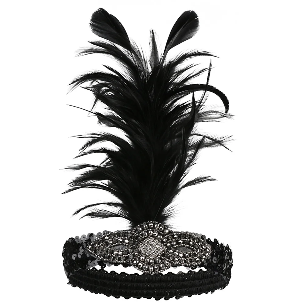 1920s عقال أنيقة خمر هيربيسي حجم واحد يناسب الجميع حفلة عيد الميلاد السنة الجديدة تأثيري 20s اكسسوارات للشعر #6