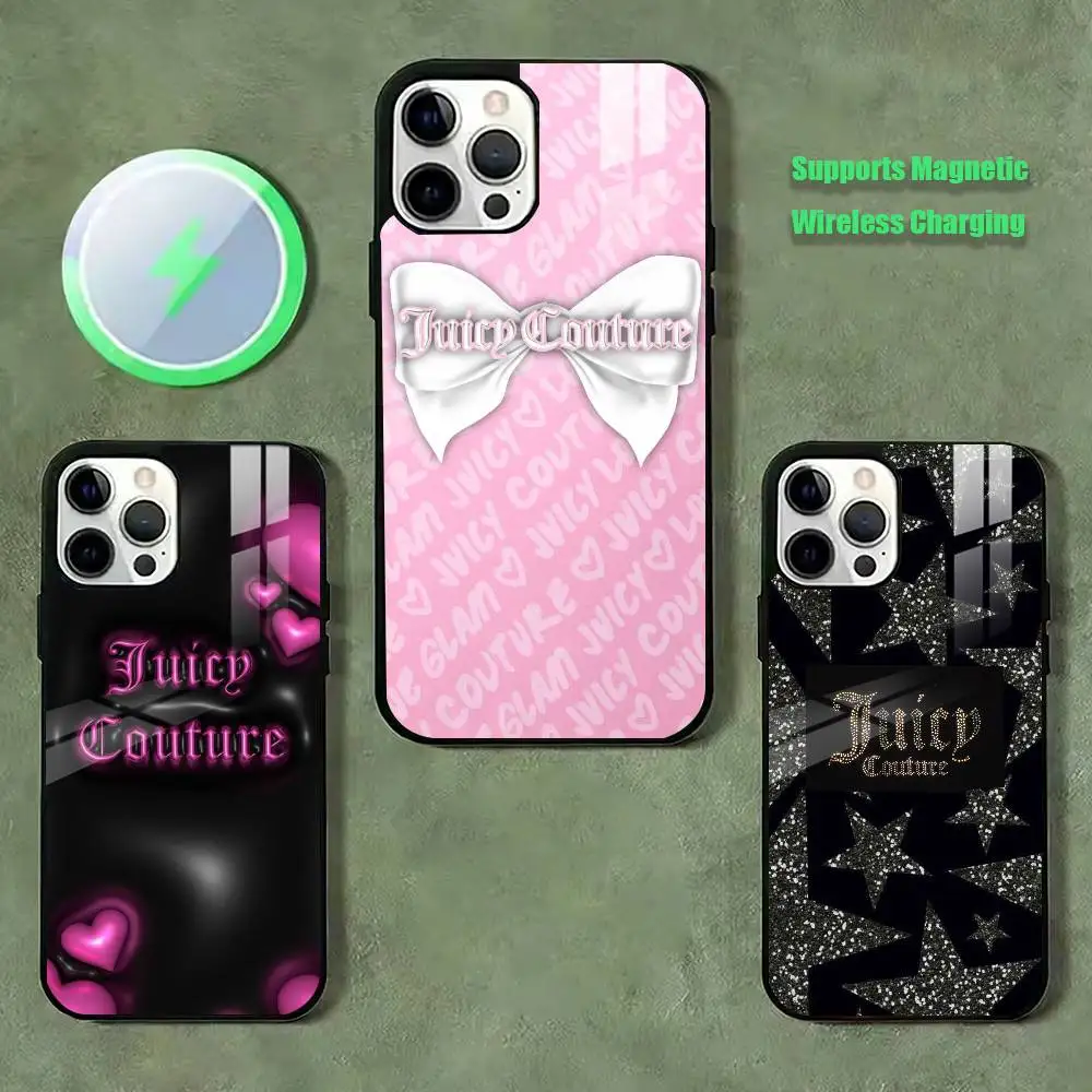 

Y2K Aesthetic Juicys Phone Case For iPhone17,16,15,14,13,12,11 Plus,Pro Supports Magnetic Wireless Charging