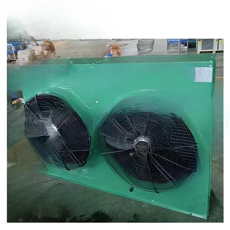 Basic heat exchange components for fan air-cooled condensers for cold room refrigeration in farms and restaurants