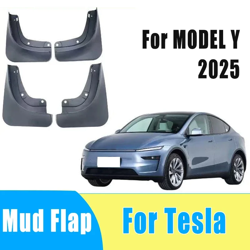 

4pcs Automobiles Tire Mudguard Waterproof Prevent Mud Splashing Car Mud Flap Fender Trim Accessories For Tesla MODEL Y 2025