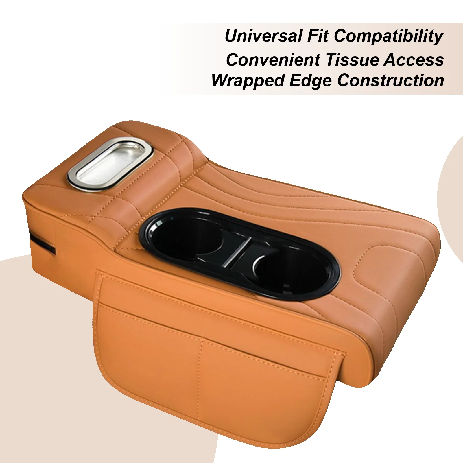 

Car Center Console Cover Leather Arm Rest Pillow Booster Pads Car Armrest Cover Cushion With Storage For SUV RV Truck Sedan