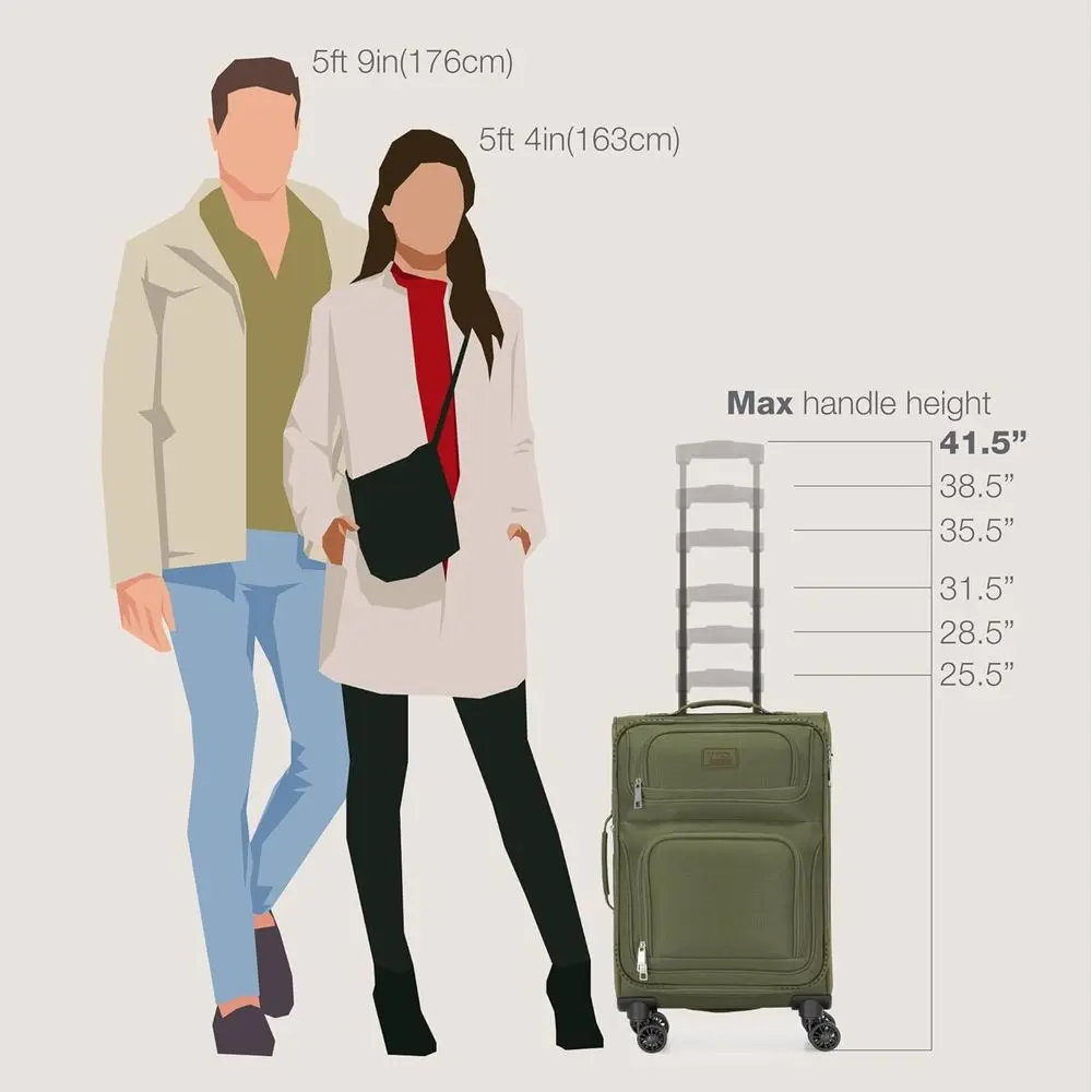 Rio Leichtes 4-Rad-Handgepäck in Grün