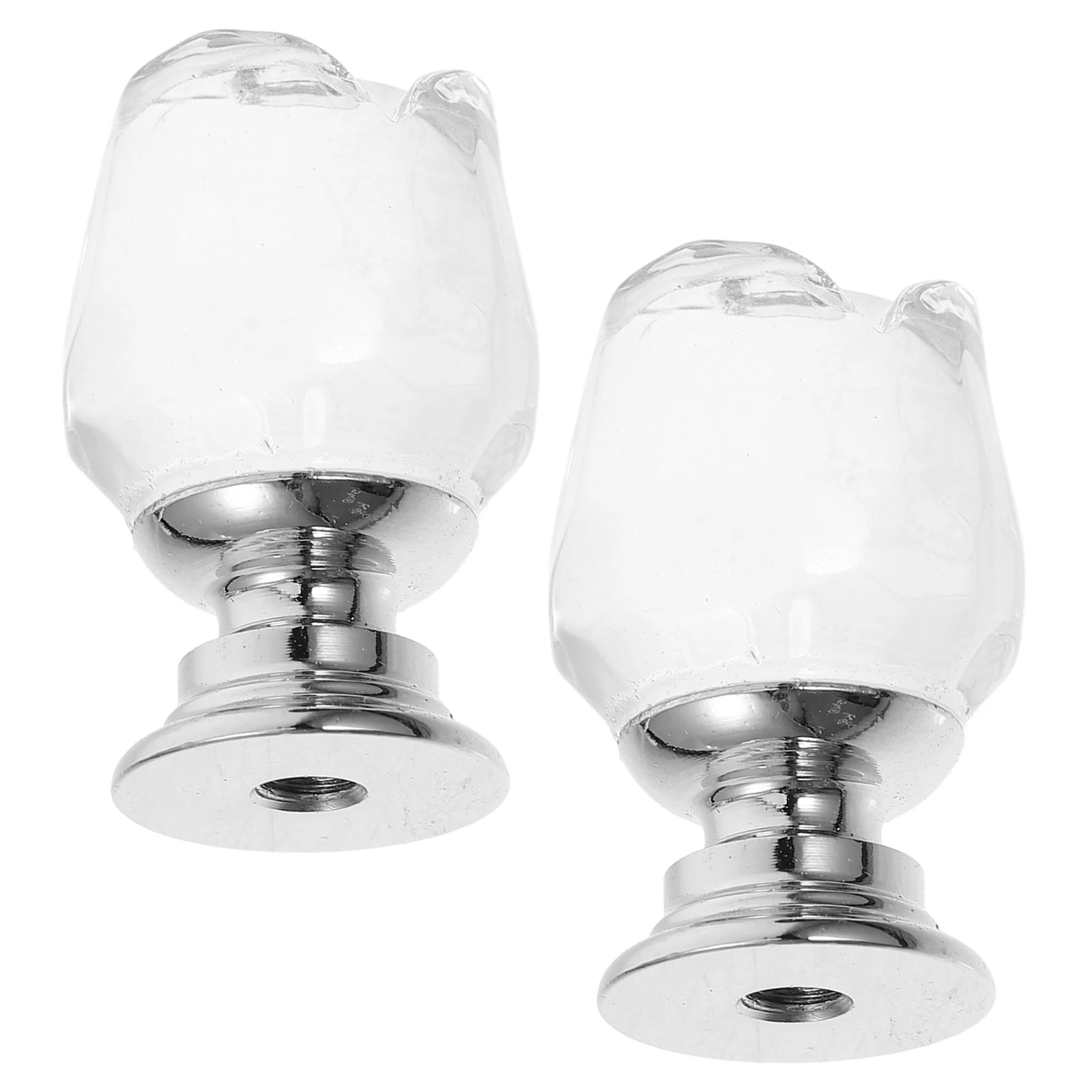 

2pcs Crystal Drawer Knobs Floral Cabinet Handles Single Hole Pulls Easy Install Durable Elegant Vintage Style Furniture Wardrobe