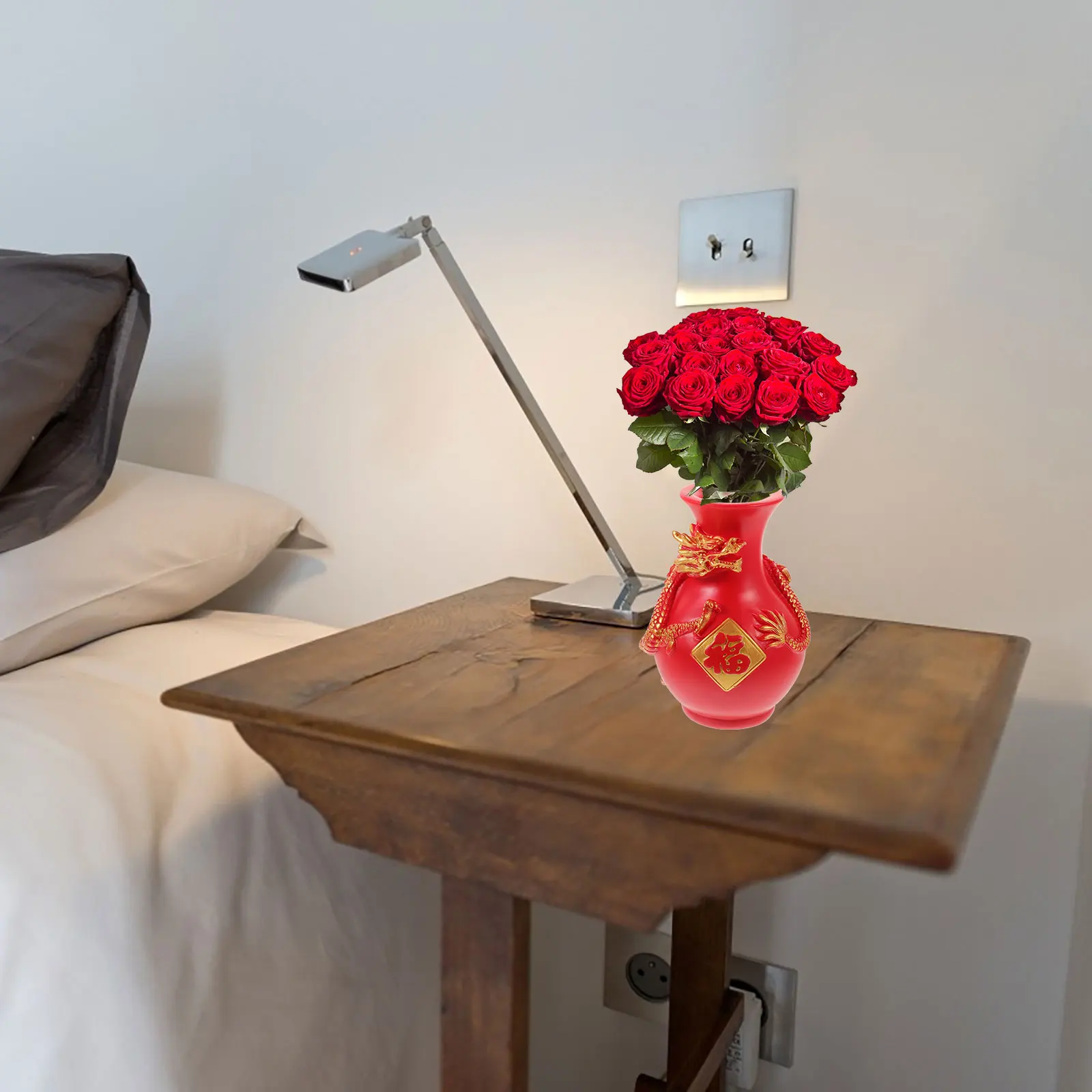 

Ваза-дракон из смолы для цветочных композиций и хранения сухоцветов, винтажный декоративный настольный центральный элемент для дома