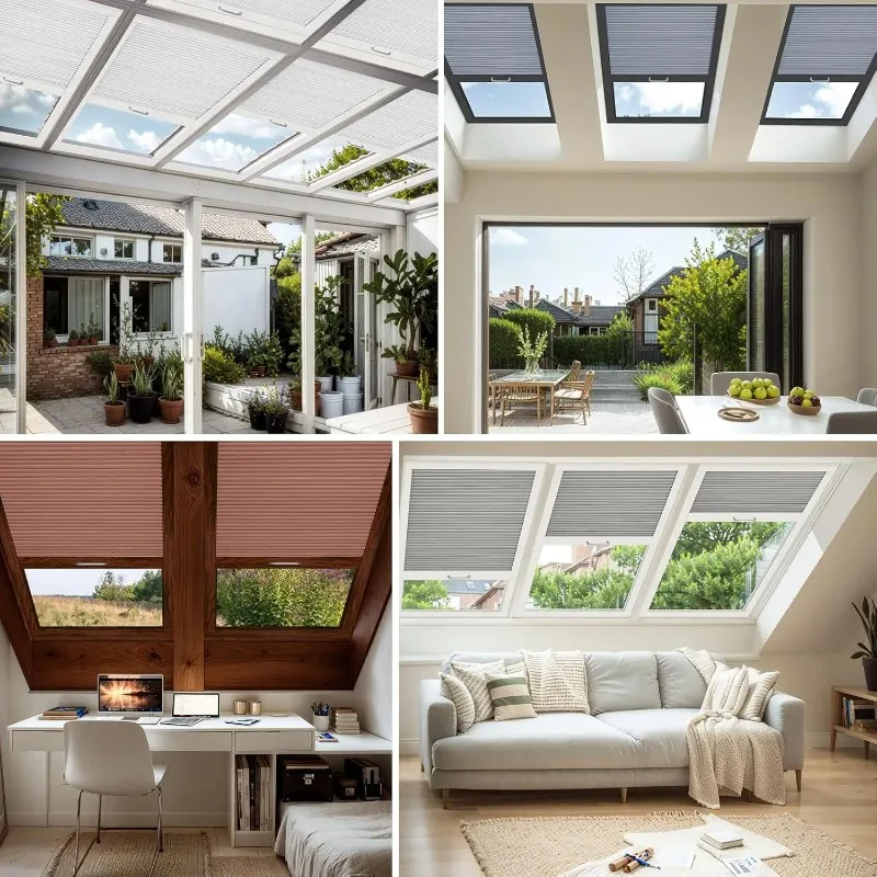 【Best Selling】Energy Efficient Built-In Honeycomb Skylight Blinds With 100% Blackout Thermal Insulation Modern Design Ceiling At