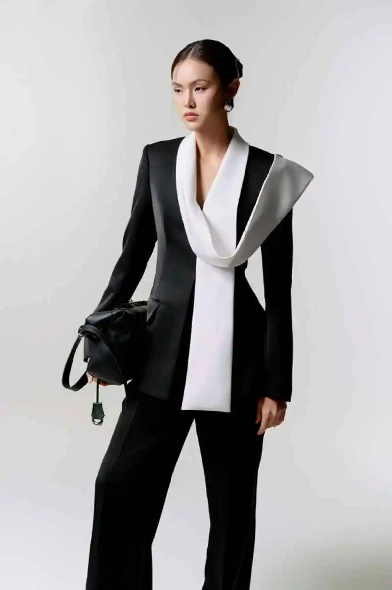 Formal Mother Of The Birde Pants Suits Black Celebration Blazer Set Evening Party Prom Wedding Outfits 2 Pieces