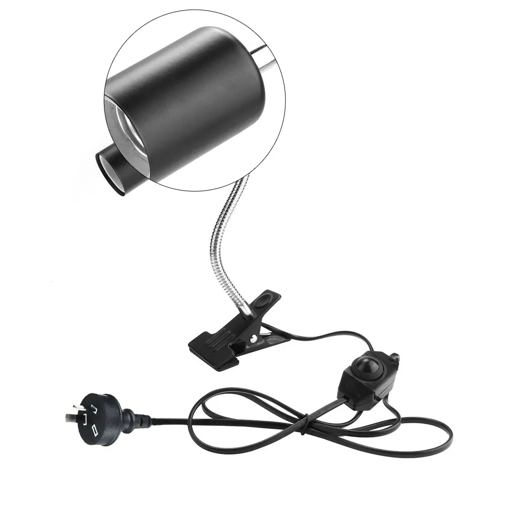 

Turtle Lamp Holder Light St Heating Bulb Fixture Clamp Black Flexible Reptile Habitat Terrarium Aquarium Adjustable