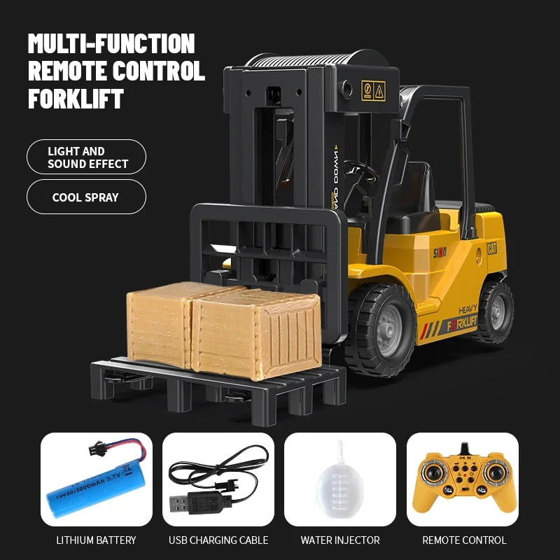 RC Trucks Forklift 2.4G Children Toys Remote Control Cars Toys for Boys Cranes Liftable Stunt Car Electric Vehicle for Kids Gift image 5