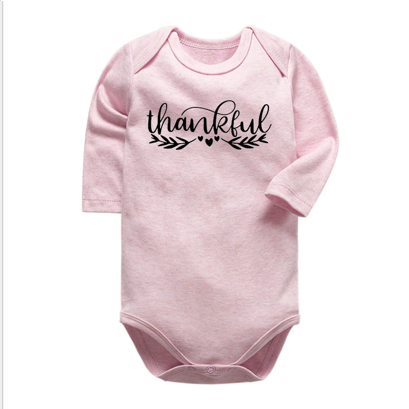 

Thankful Infant Autumn Toddler Shirt 2021 Fall Baby Boys Clothes Thanksgiving Kids Thankful Baby Bodysuit Thanksgiving Day