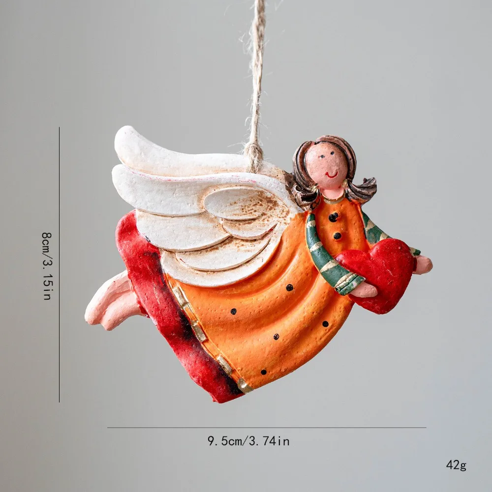 

Vintage Angel Hanging Decor Fantasy Resin Xmas Angel Girl Pendant DIY Crafts Cartoon Christmas Tree Ornaments 2025 Navidad Decor
