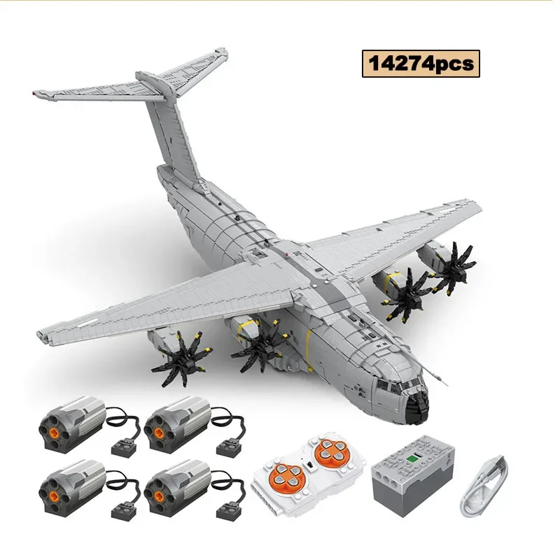 MOC-156206 Giant Military Movie Fan Airbus A400M Atlas Assembled Splicing Building Block Model 14793 Parts Educational Kids Toy