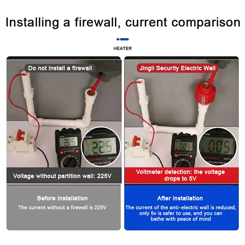 Hause Elektrische Warmwasserbereiter Anti-elektrische Wand Kupfer Gewinde Anti-leckage Isolierung Schnittstelle Partition Universal Leckage Gerät