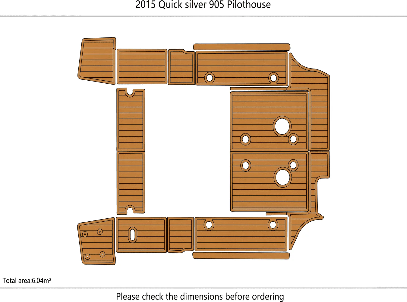 2015 سريعة الفضة 905 Pilothouse 1/4 "6 مللي متر إيفا رغوة عدم الانزلاق PVC خشب الساج التزيين البحرية حصيرة أكوا السجاد البحرية الطابق #2