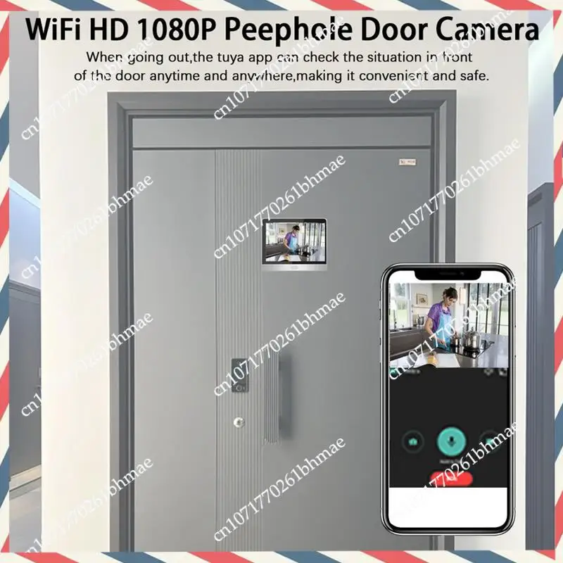 -A21Z جرس الباب الرقمي للرؤية الليلية عين القطة - مراقبة Tuya Wifi الذكية لمنزلك