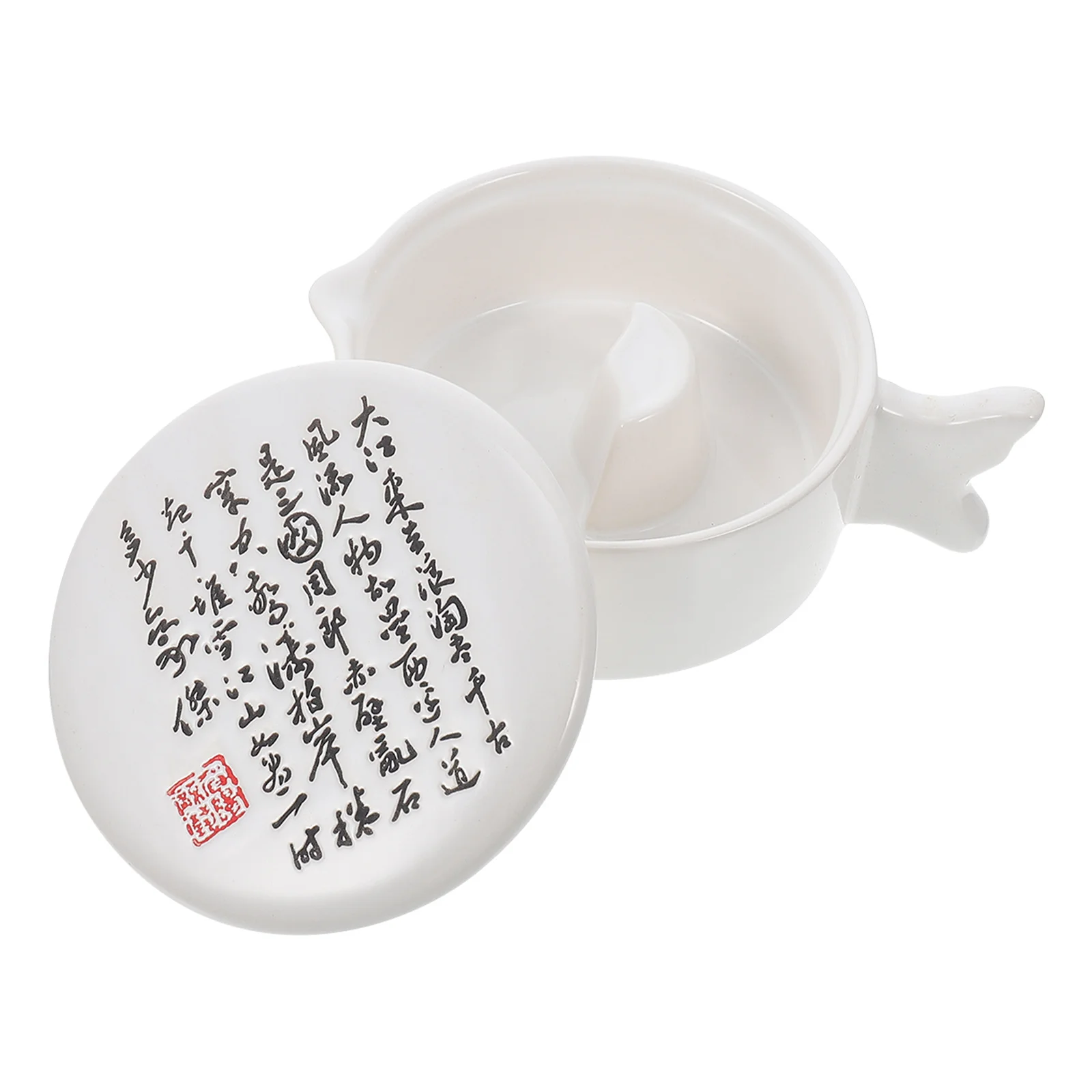 

Inkstone with Cover Students Stationery Chinese Mini Calligraphy Traditional Inkslab Painting Tool