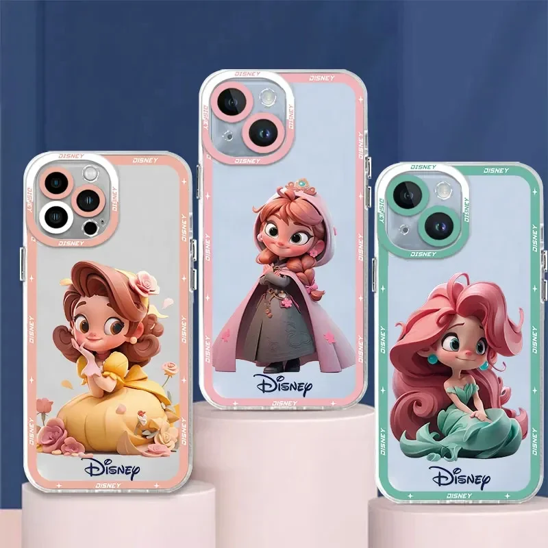 Disney Rapunzel Princess Clear Phone Case For iPhone 15 14 13 12 11 Pro Max Mini XS XR X 7 8 Plus Luxury Shockproof Soft Cover