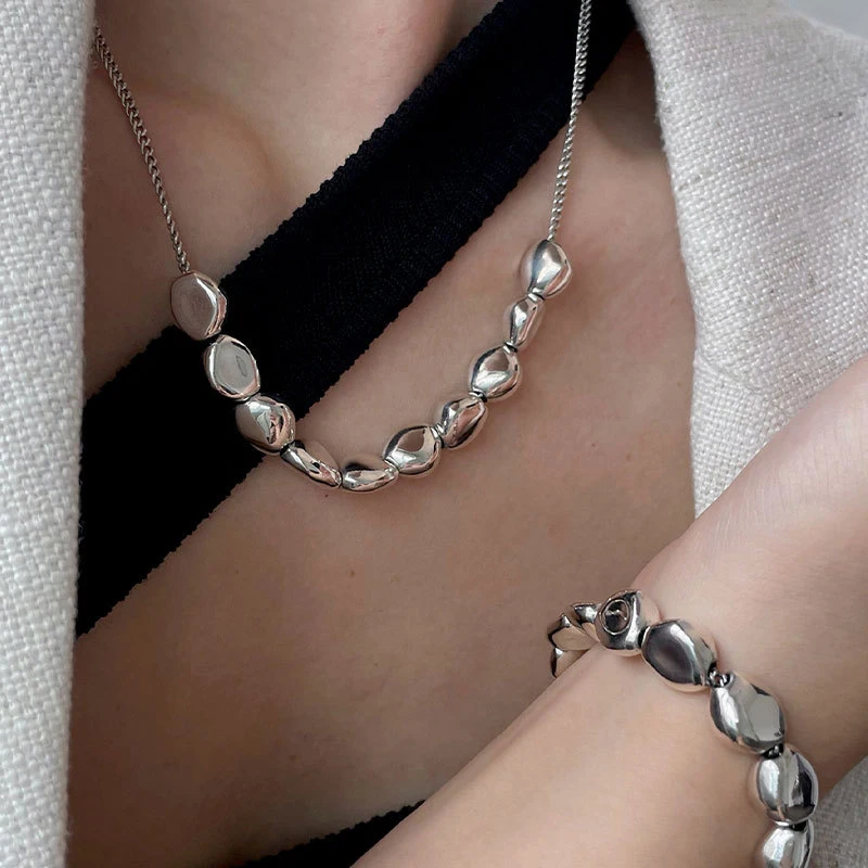 FOXANRY Vintage Punk Necklace Party Jewelry Charm Women New Fashion Simple Irregular Geometric Holiday Beach Accessories Gifts