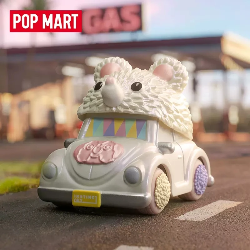 POP MART POPCAR Happy Weekend Series Blind Box Mystery Box Guess Bag Toys Doll Cute Anime Figure Desktop Ornaments Collection