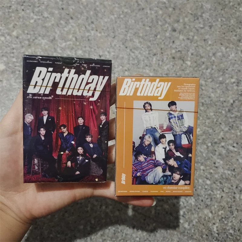 Imagem -02 - Ateez-cartão Feliz Aniversário Álbum ° ° Álbum Cartão Lomo Hongjoong Seonghwa Yunho Wooyoung 55 Pcs por Conjunto