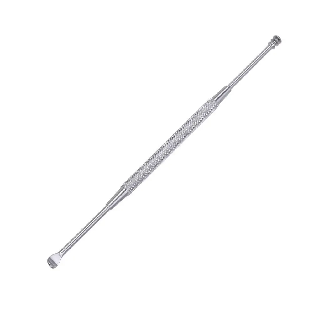 Double Ended Ear Pick Spoon Stainless Steel Spiral Ear Wax Remover Tool Kit Silver Anti Rust Easy to Use Clean