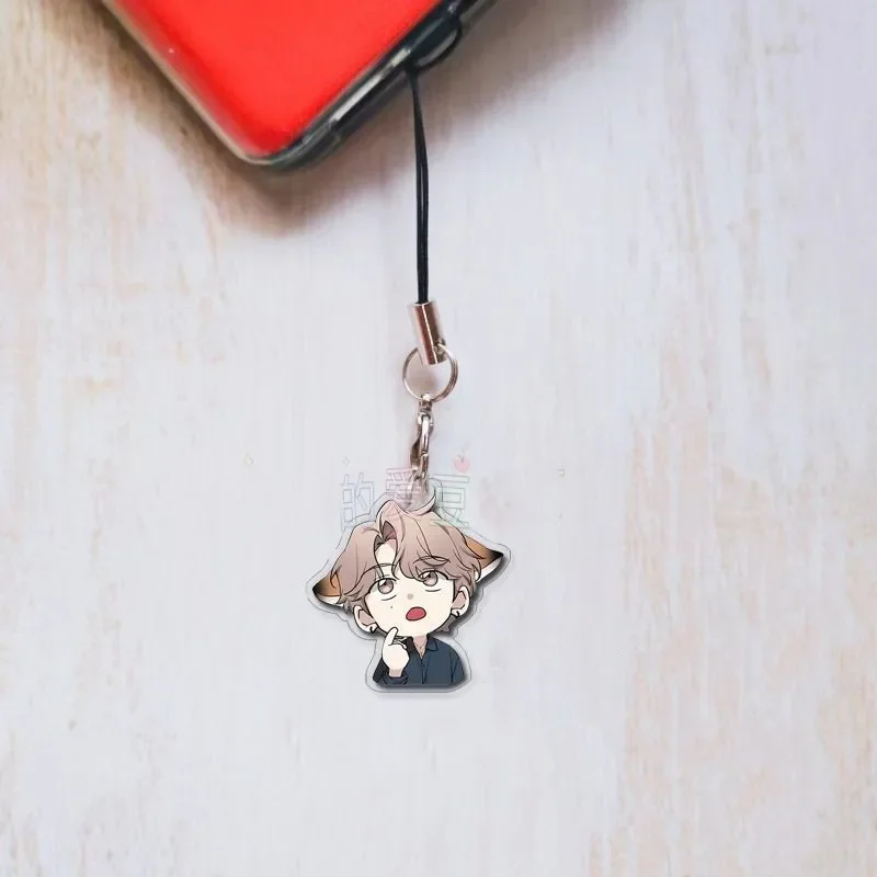 Manga Sketch Mobile Phone Lanyard Lee Joobin Choi Ilkyung Korean BL  Manwha Acrylic Pendant Kawaii Straps Hanging Rope Ornament