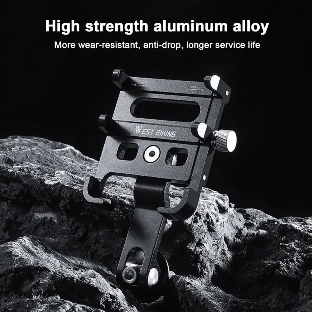 Bike Cell Phone Holder Universal Motorcycle Bike Handlebar Phone Mount Bracket with Aluminum Alloy Anti-shake Holder for High