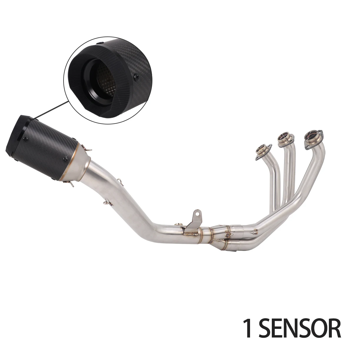 Slip on For Yamaha MT09 FZ-09 XSR900 2021-2025 Motorcycle Exhaust Systems Escape Modified Muffler Link Front Link with 2 lines image 3