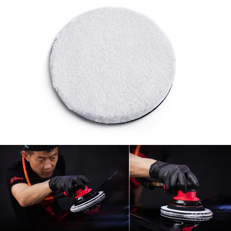 

SGCB 5 Inch Car Polisher Pad Disc Hook and Loop Soft Sponge Wool Pad Kit Ultra Microfiber Auto Waxing Buffer Polisher Care Tools