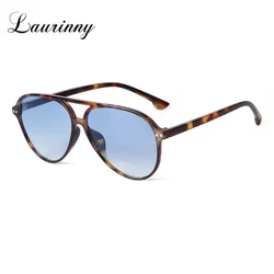 Luxury Pilot Sunglasses Women Men Brand Design Retro Aviator Blue Gradient Lens Tortoise Frame Shades Sun Glasses Female UV400