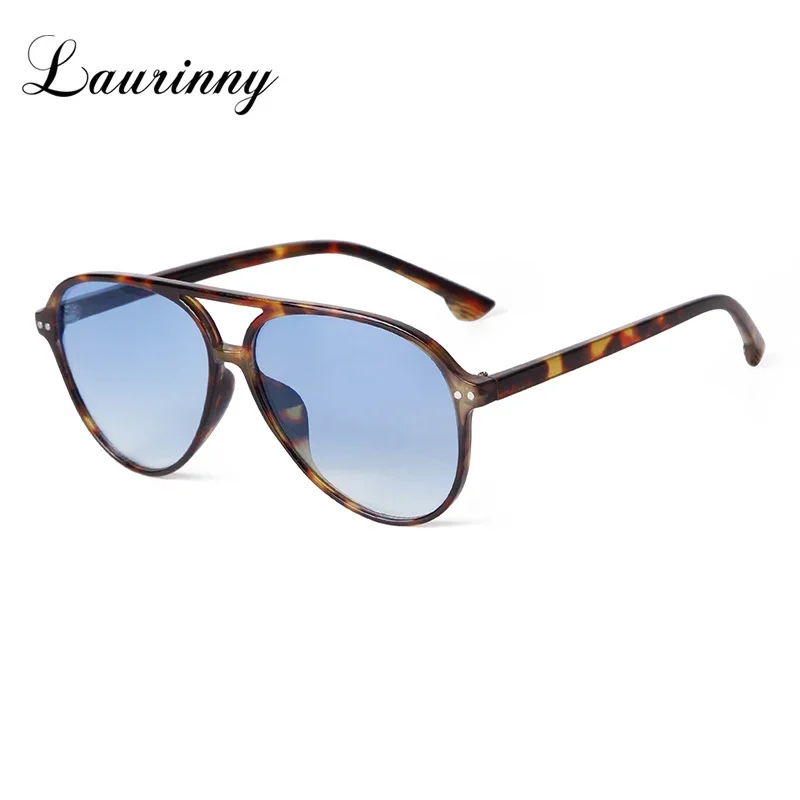 Luxury Pilot Sunglasses Women Men Brand Design Retro Aviator Blue Gradient Lens Tortoise Frame Shades Sun Glasses Female UV400