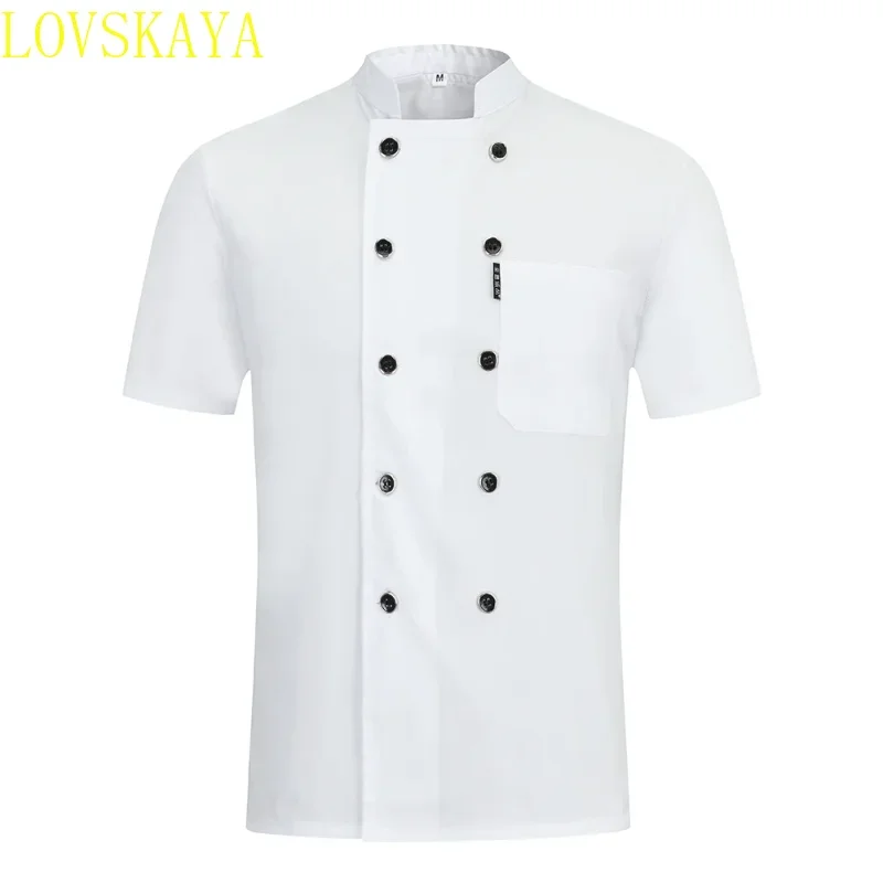 2024 nova alta qualidade duplo breasted uniformes do chef hotel cozinha catering jaquetas cozinhar café workwear uniformes do chef