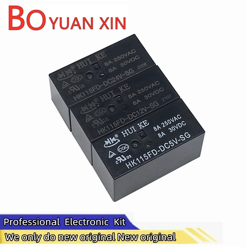 New original Household relays HK115FD-DC5V-SG HK115FD-DC12V-SG HK115FD-DC24V-SG HUI KE electromagnetic relay