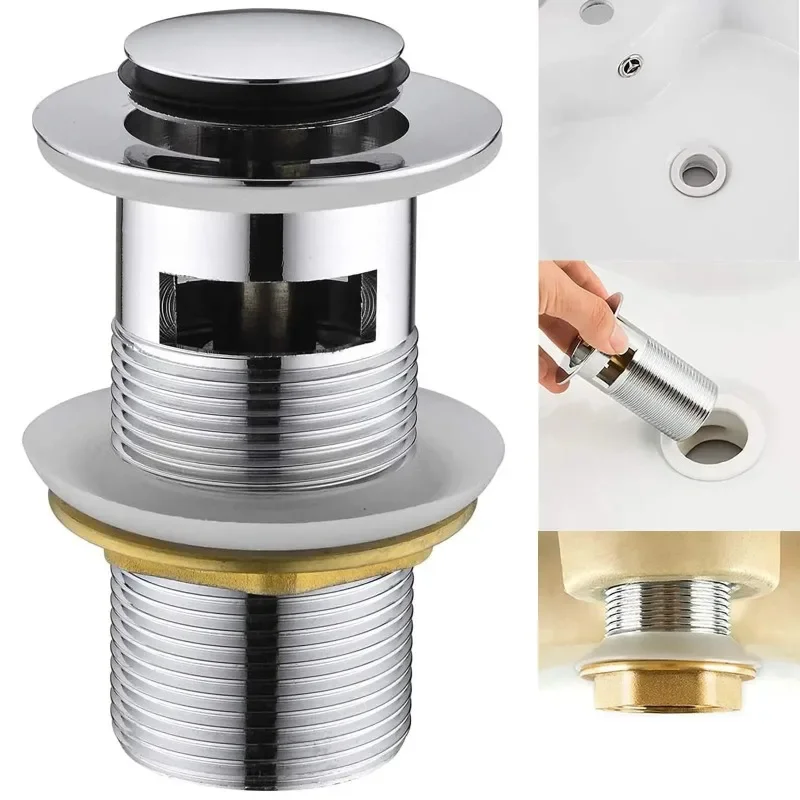 Wash Universal -Clogging Filter Drainer Bathroom Basin Stopper Sink Kitchen Bottom Cover Overflow Hole Bouncing Water Dispenser