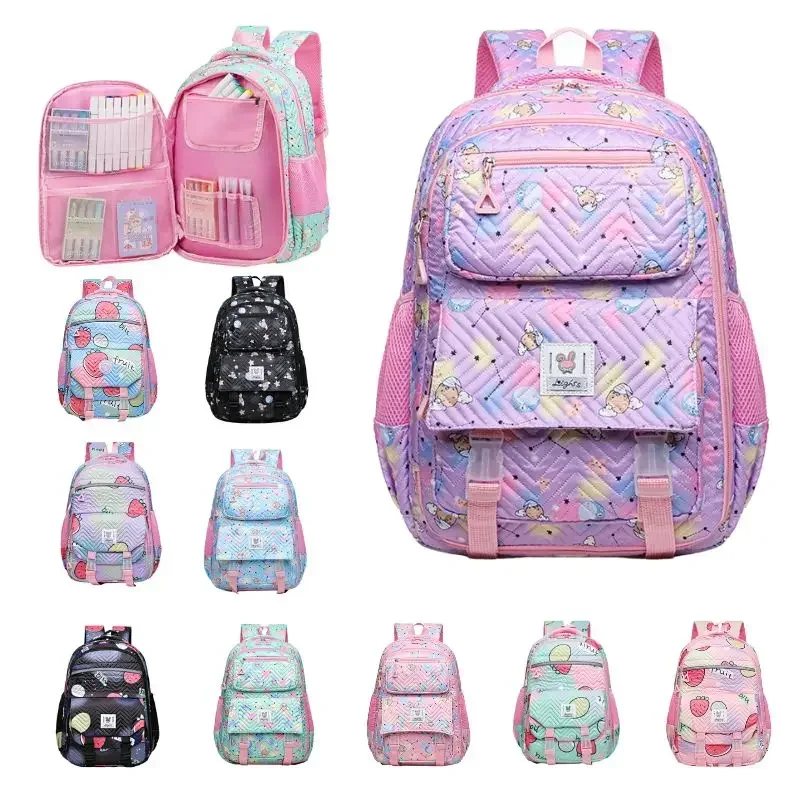 Mochila escolar de gran capacidad para adolescentes, Bolsa Escolar de fresa bonita, bolsa de viaje informal multifunción para ordenador portátil, nueva