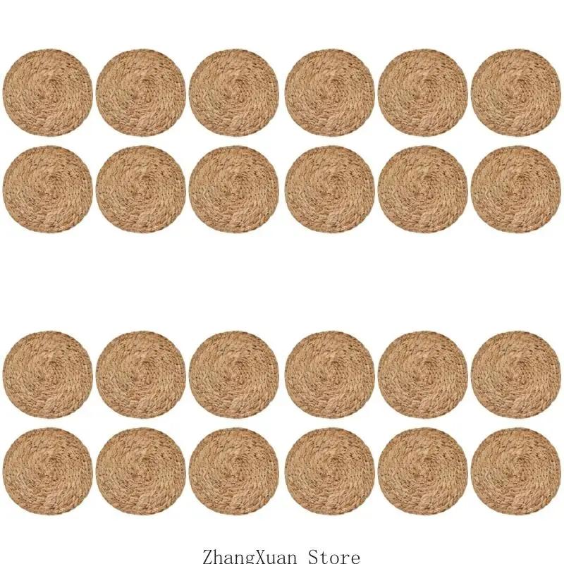 6-Piece Round Tables Mat Set for Bowls, Plates, and Daily Dining Use 3XUF