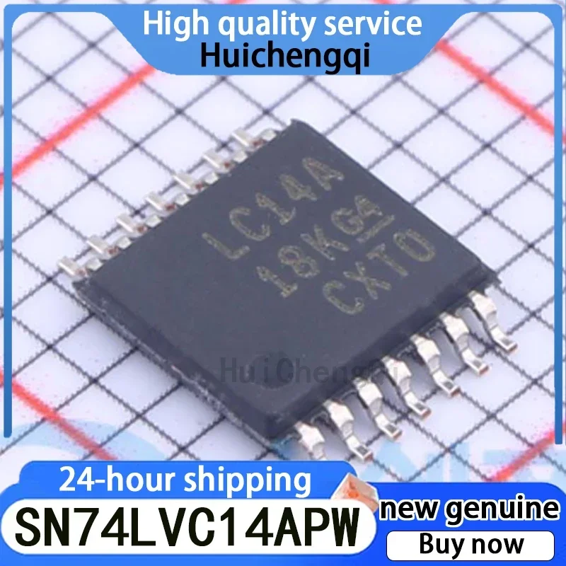 10PCS Genuine SN74LVC14APW TSSOP-14 Six Way Schmitt Trigger Inverter