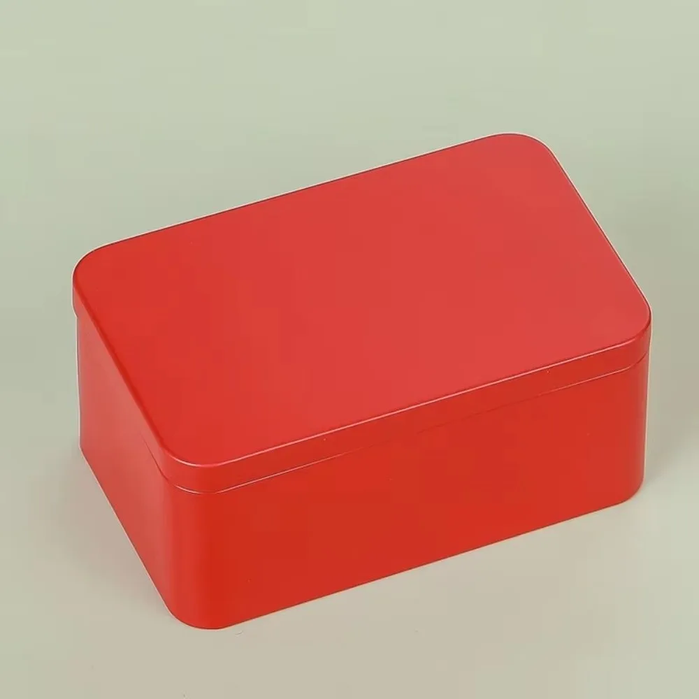 Portable Mini Metal Tin Jar Sealed Square Tinplate Jar Gift Jars Storage Boxes For Tea Candy Cookies